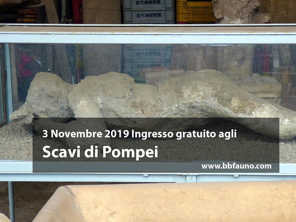 3 Novembre 2019 ingresso gratuito Pompei